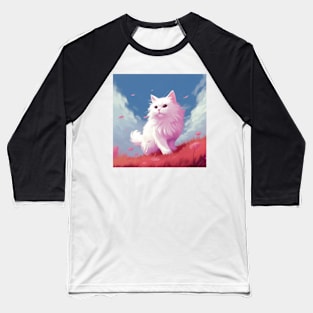 Snowy Purrfection: The Irresistible Appeal of White Cats Baseball T-Shirt